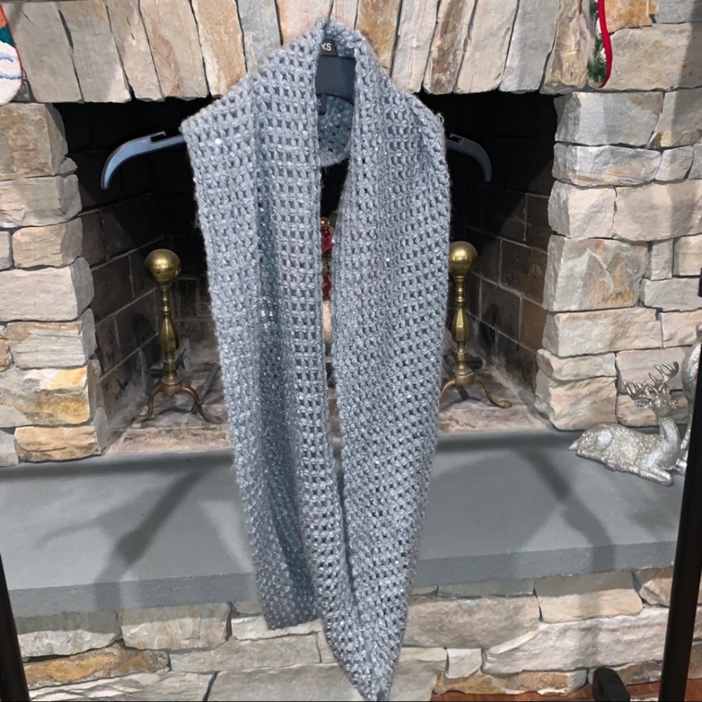 Infinity Grey Sparkly Scarf